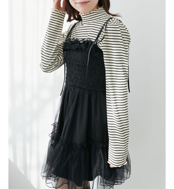  「ハイネックパフスリーブトップス」|Tシャツ・カットソー|