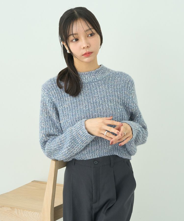 earth music&ecology「ブラッシュヤーンニットプルオーバー」|ニット・セーター|
