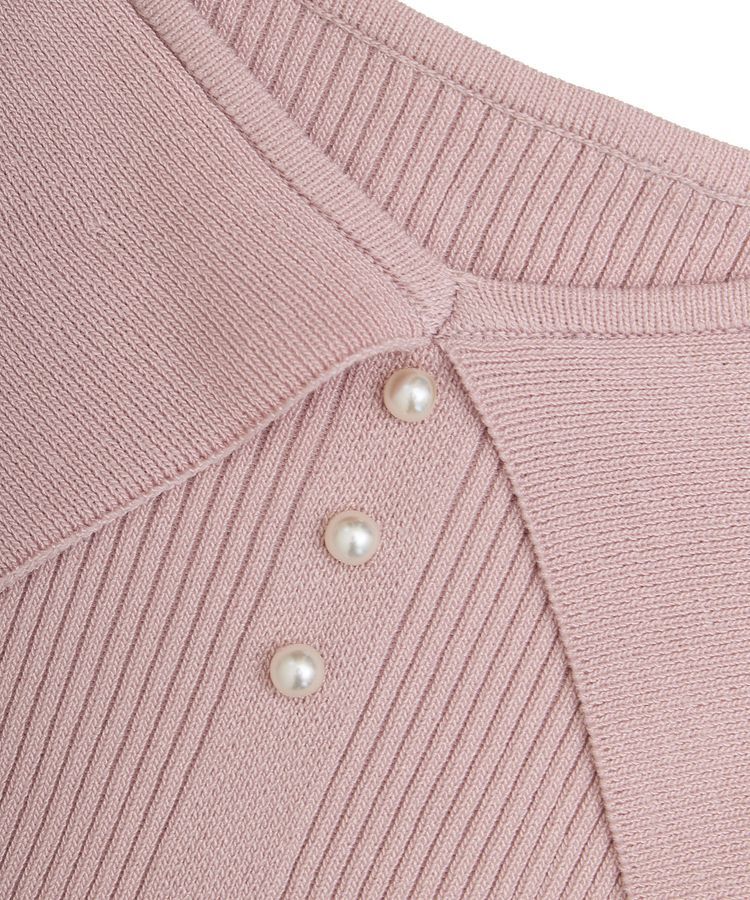 earth music&ecology「ビッグカラーノースリニットトップス」|ニット・セーター|