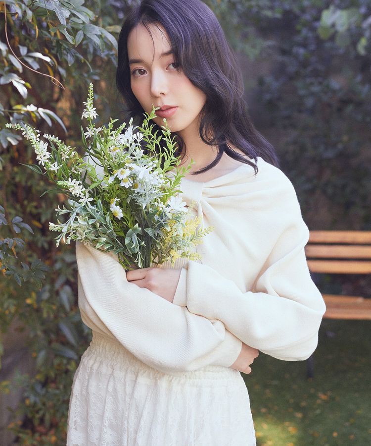 earth music&ecology「【WEB限定】リボンニットアンサンブル」|ニット・セーター|