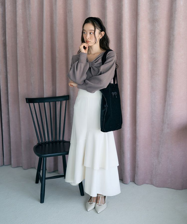 earth music&ecology「【WEB限定】リボンニットアンサンブル」|ニット・セーター|