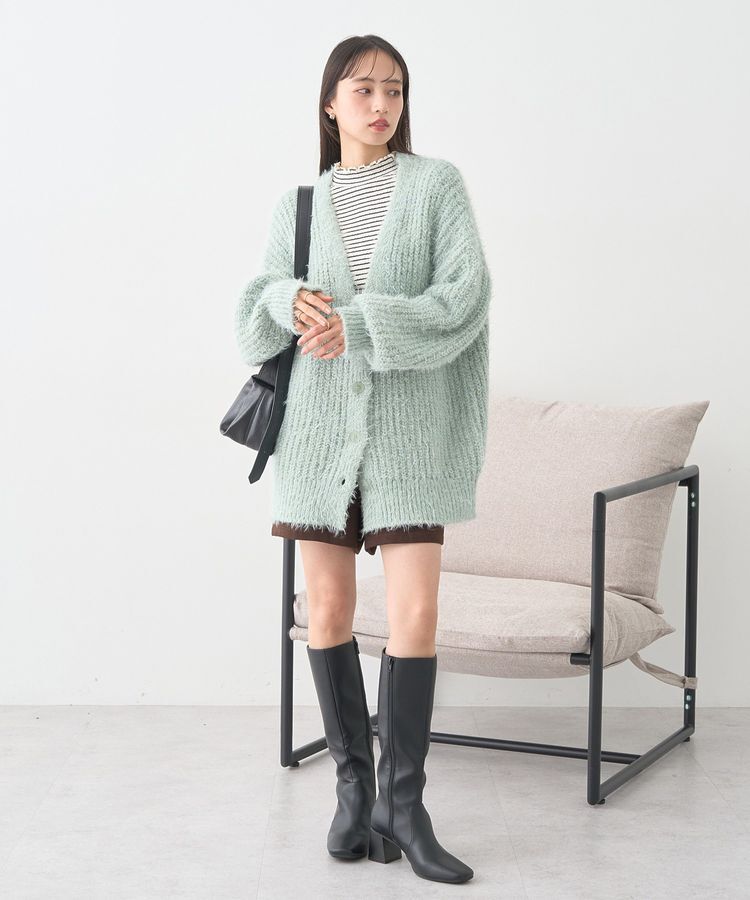 earth music&ecology「カラーミックスシャギーカーディガン」|カーディガン|