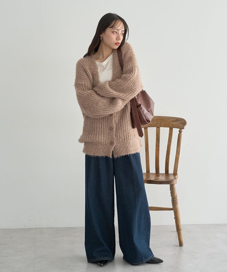 earth music&ecology「カラーミックスシャギーカーディガン」|カーディガン|