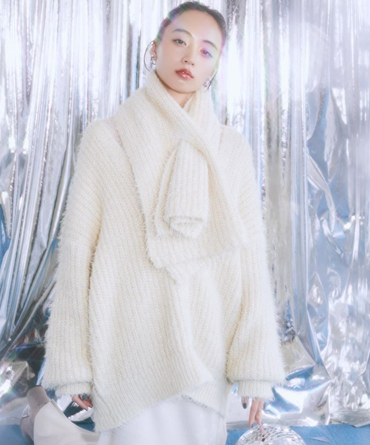 earth music&ecology「カラーミックスシャギーカーディガン」|カーディガン|