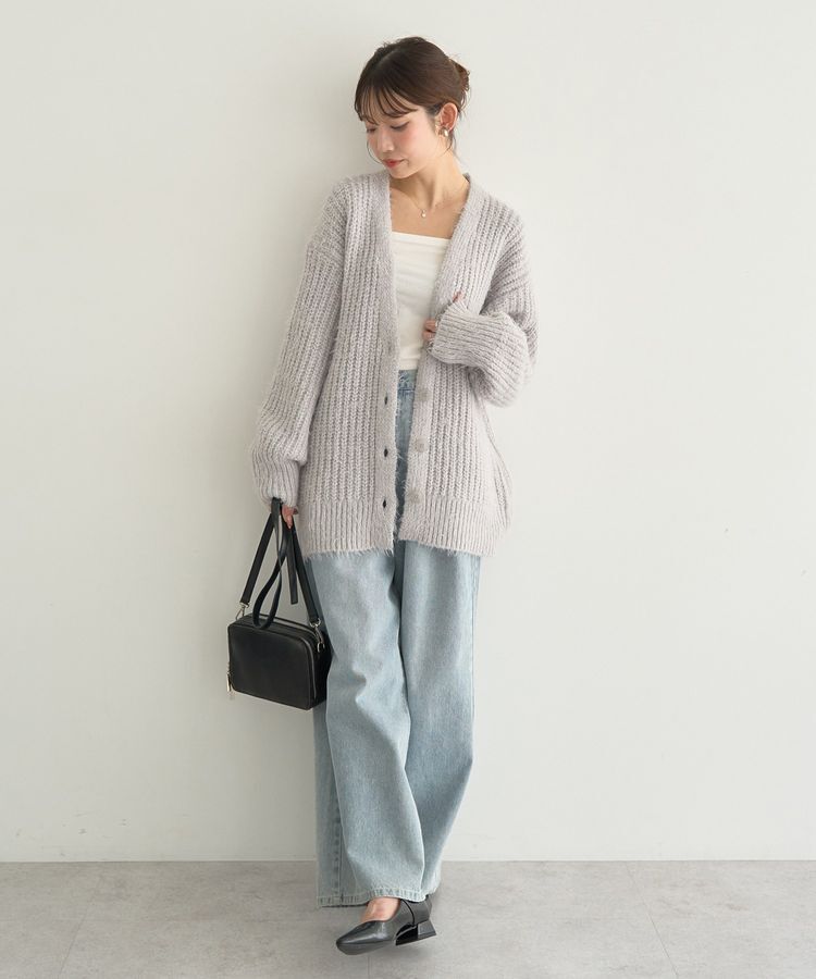 earth music&ecology「カラーミックスシャギーカーディガン」|カーディガン|