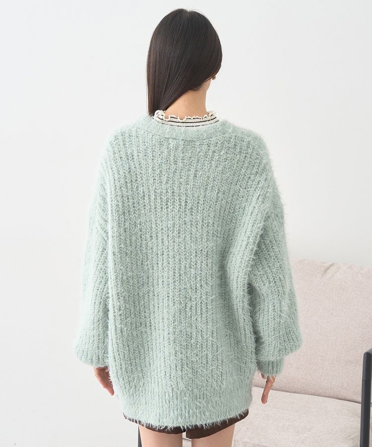 earth music&ecology「カラーミックスシャギーカーディガン」|カーディガン|