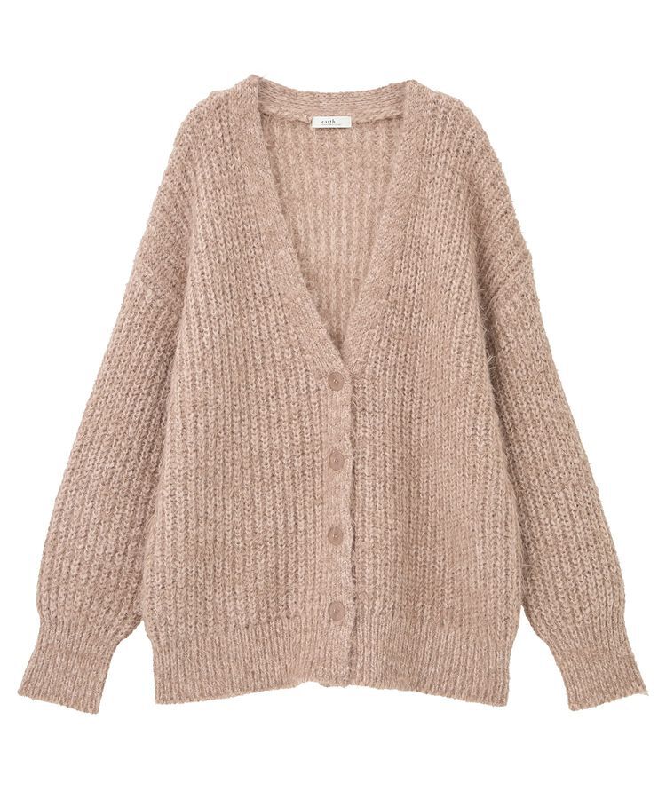 earth music&ecology「カラーミックスシャギーカーディガン」|カーディガン|