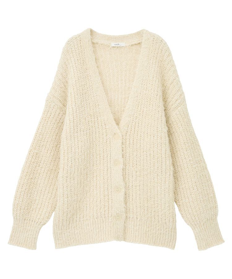 earth music&ecology「カラーミックスシャギーカーディガン」|カーディガン|