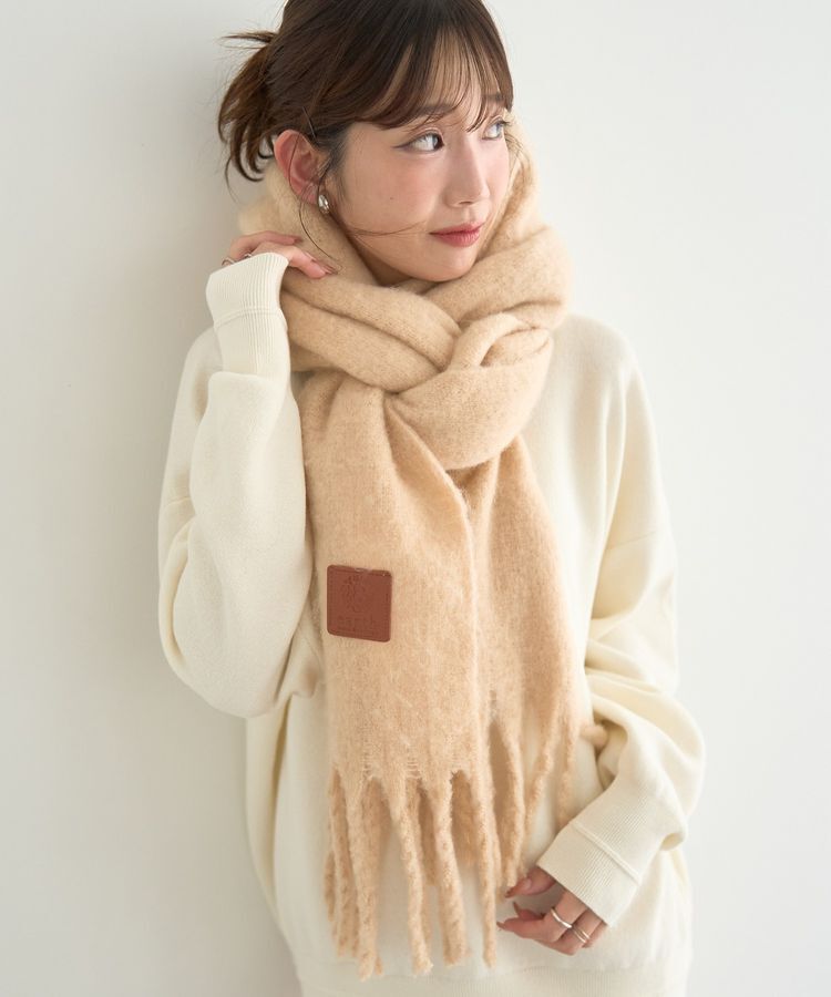 earth music&ecology「ワンポイントビッグマフラー」|マフラー|