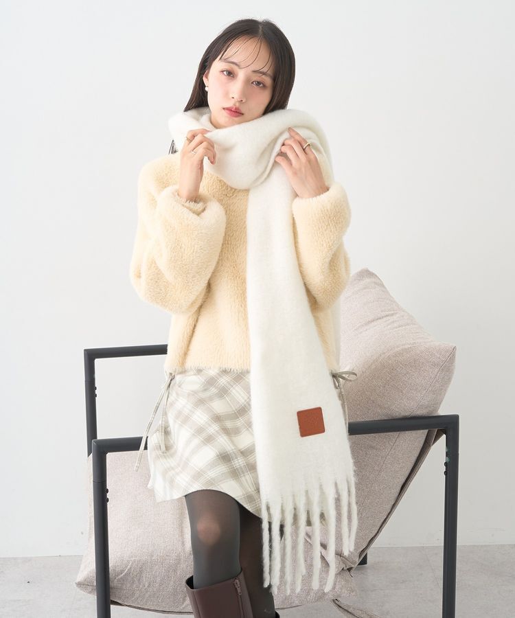 earth music&ecology「ワンポイントビッグマフラー」|マフラー|