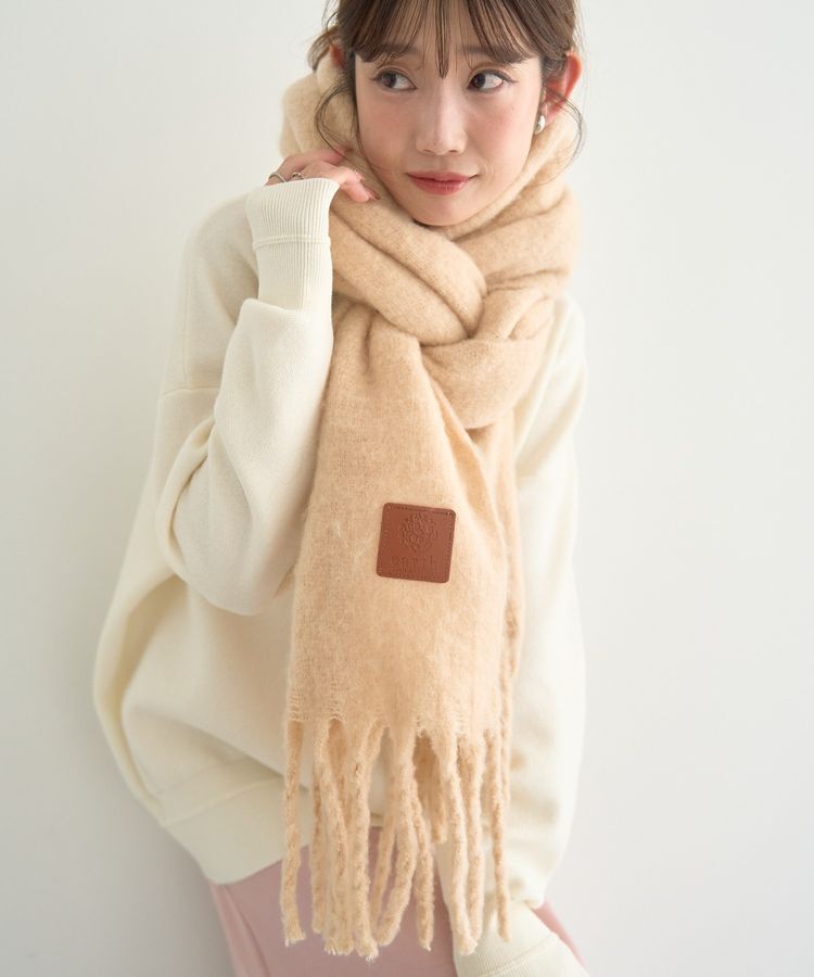 earth music&ecology「ワンポイントビッグマフラー」|マフラー|