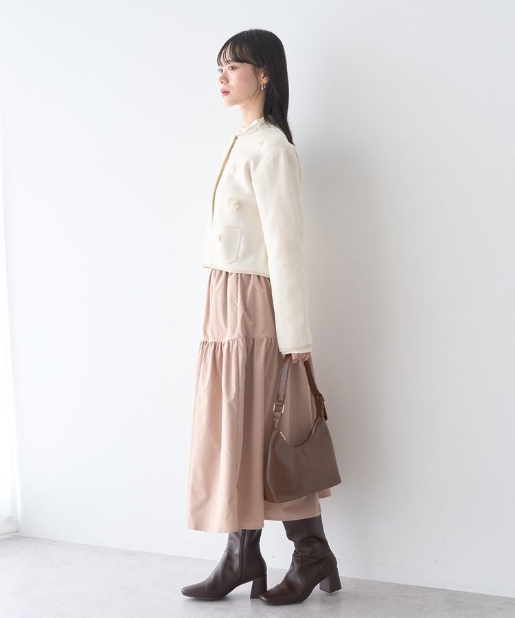 earth music&ecology「ウエストシャーリングティアードスカート」|フレア|