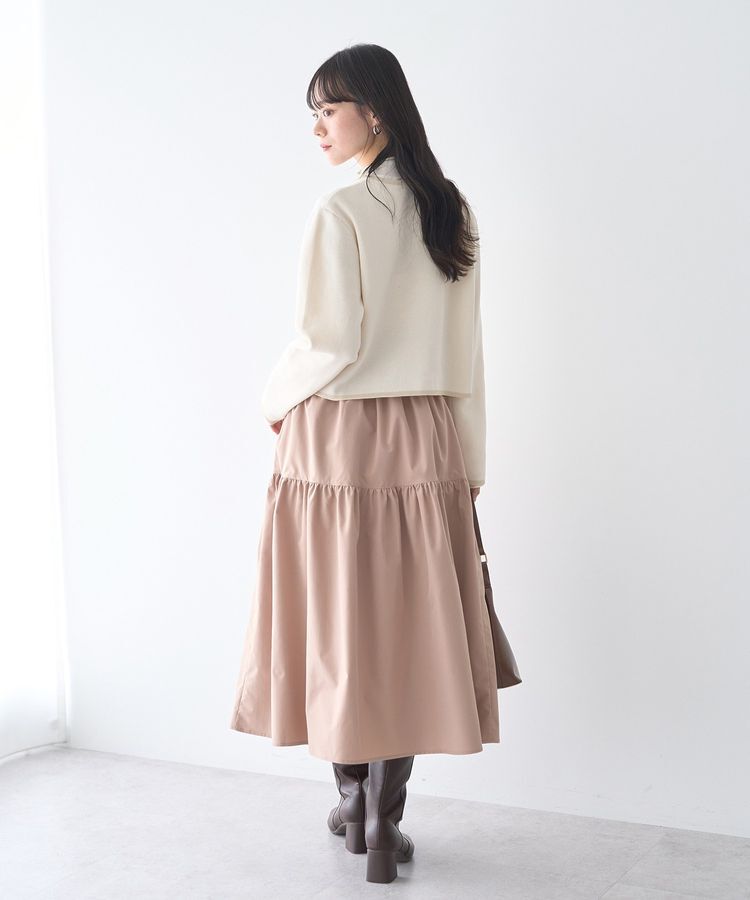 earth music&ecology「ウエストシャーリングティアードスカート」|フレア|