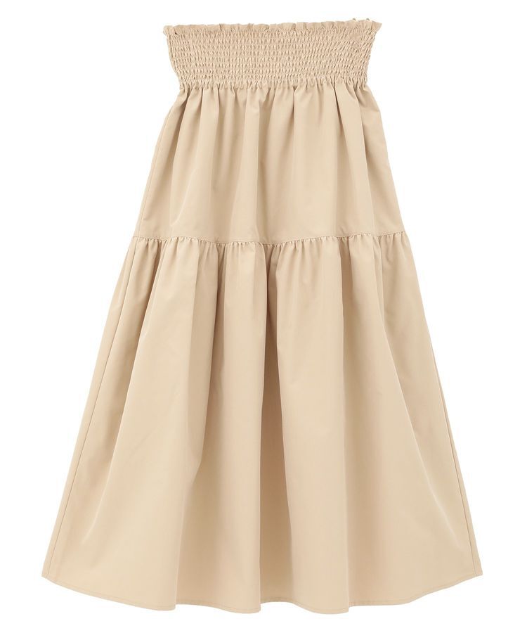 earth music&ecology「ウエストシャーリングティアードスカート」|フレア|