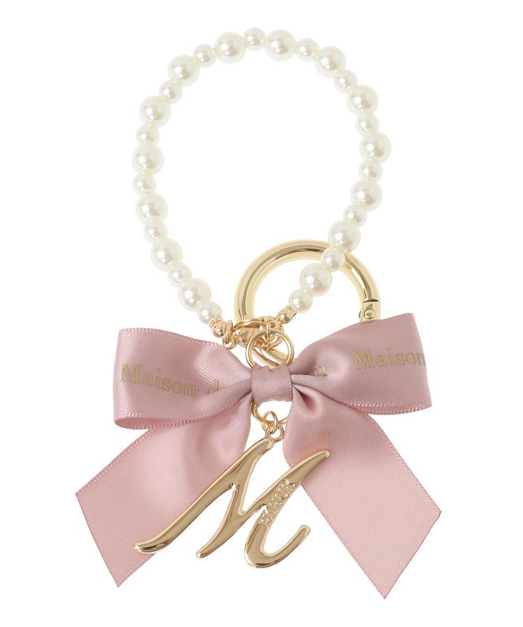 Maison de FLEUR「イニシャルリボンパールチャーム」|その他|M