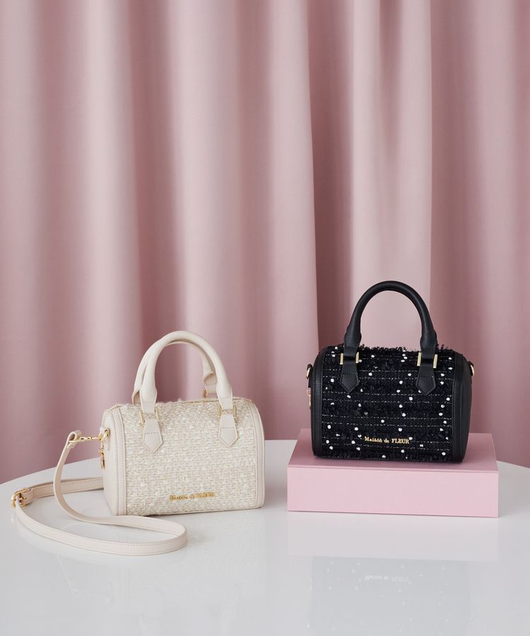Maison de FLEUR「LINTONツイード2Wayミニボストンバッグ」|ハンドバッグ|