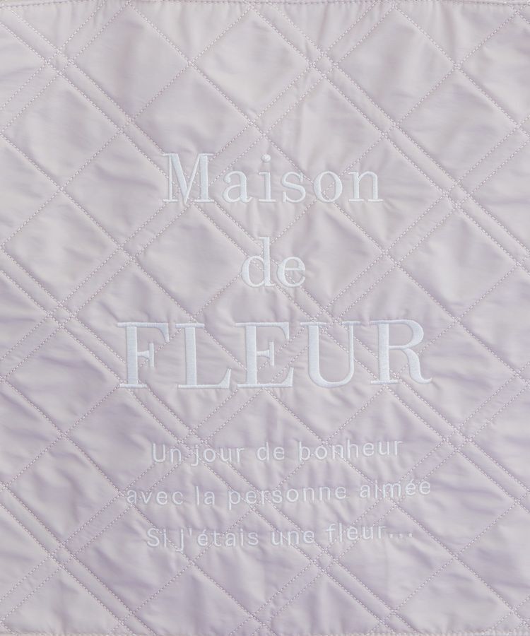 Maison de FLEUR「ブランドロゴ刺繍キルティングスクエアトート」|トートバッグ|