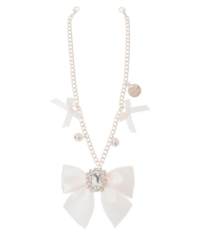 Maison de FLEUR「ピンクマニアビジューリボンパールバッグチャーム」|その他|