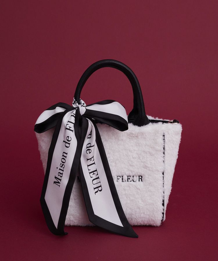 Maison de FLEUR「スカーフ付きボア2WaySトートバッグ」|トートバッグ|