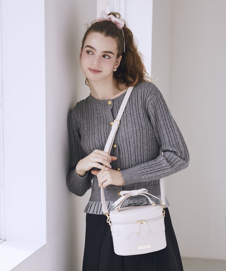 Maison de FLEUR「FLEURチョコレートキューブバッグ」|ハンドバッグ|