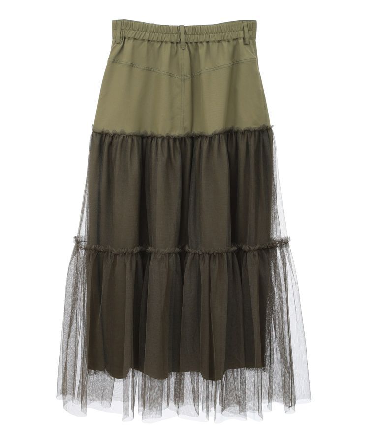 Green Parks「・ELENCARE DUE ハイブリットティアードスカート」|フレア|