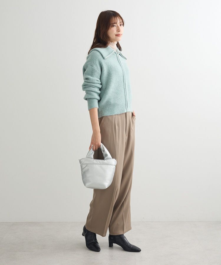 Green Parks「Zip付きコンパクトニットカーディガン」|カーディガン|