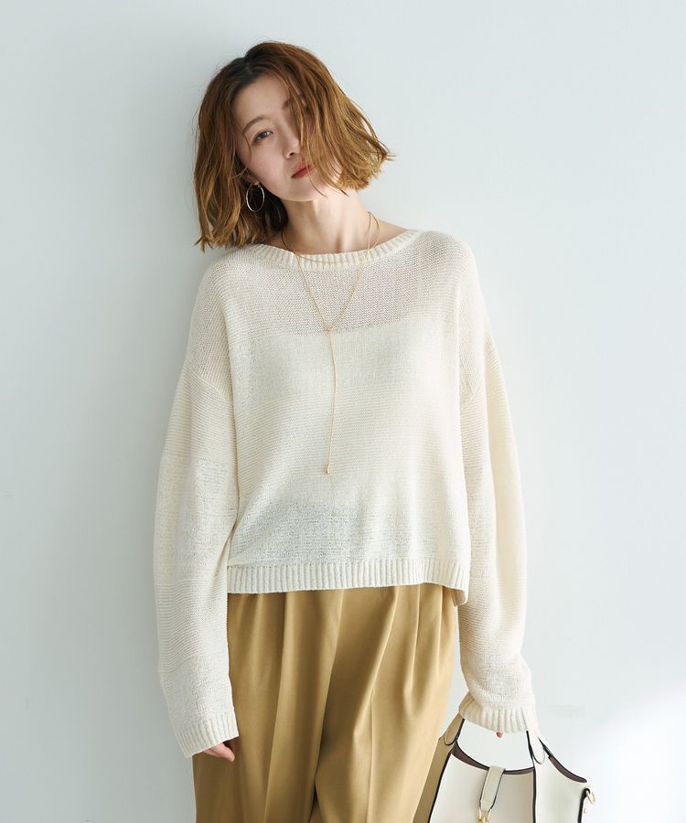 YECCA VECCA「テープヤーンルーズニットプルオーバー」|ニット・セーター|