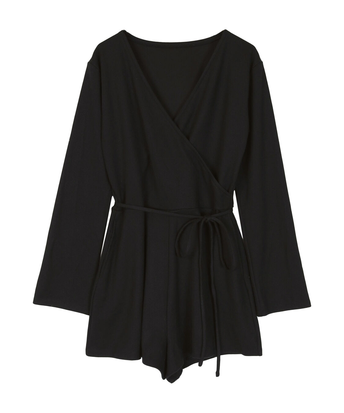 SEA DRESS「細リブカシュクールオールインワン」|コンビネゾン|