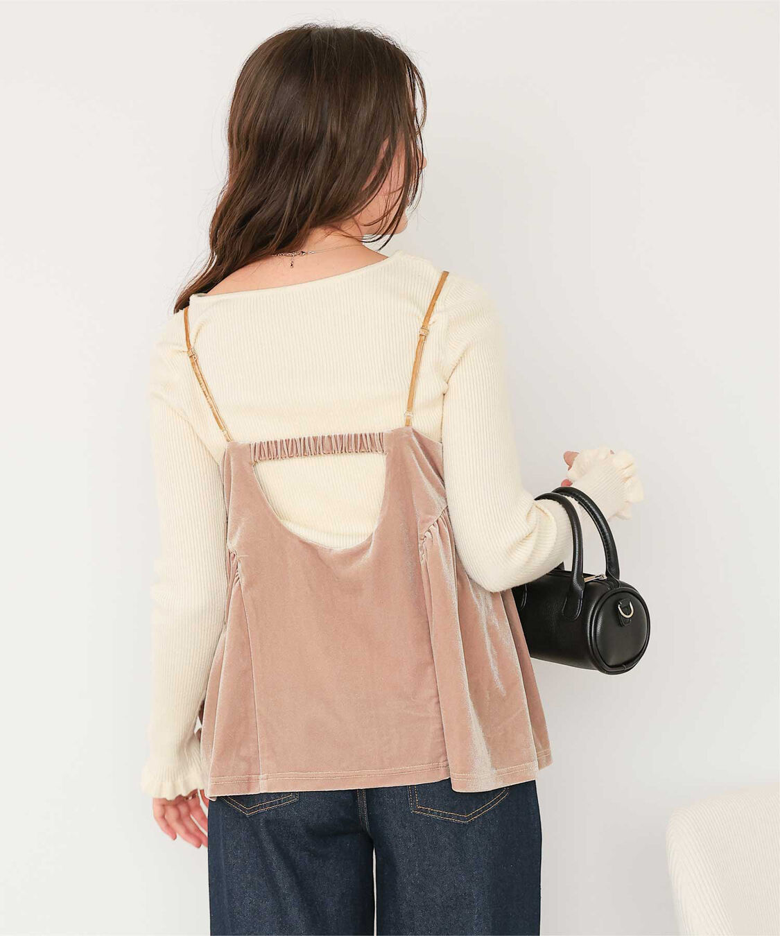 titivate「ふわっとタッチフリルスリーブリブニット」|ニット・セーター|