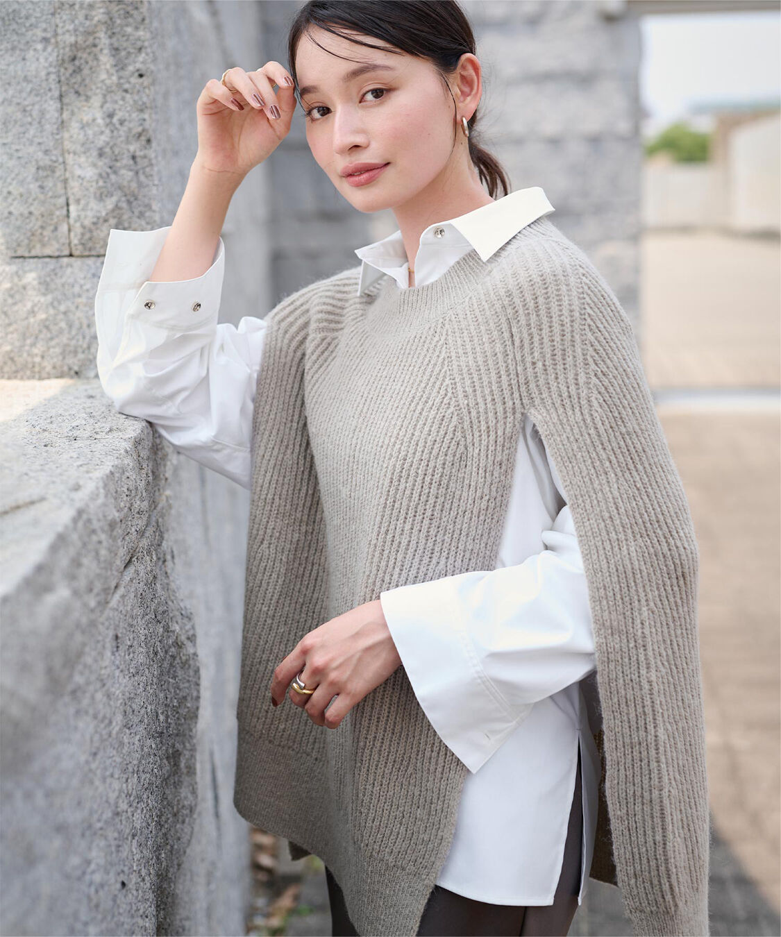 ur's「サテンライクオーバーシャツ」|シャツ・ブラウス|