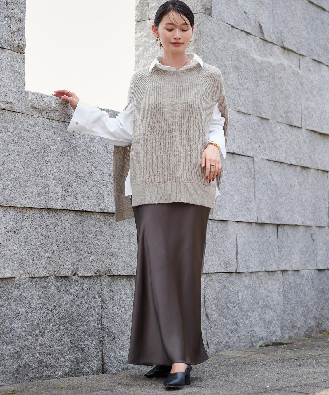 ur's「サテンライクオーバーシャツ」|シャツ・ブラウス|