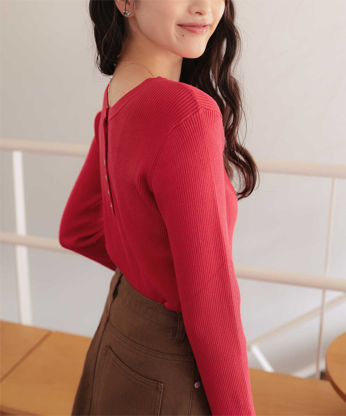 titivate「前後2wayUVケア/抗ピルヘンリーネックリブニット」|ニット・セーター|