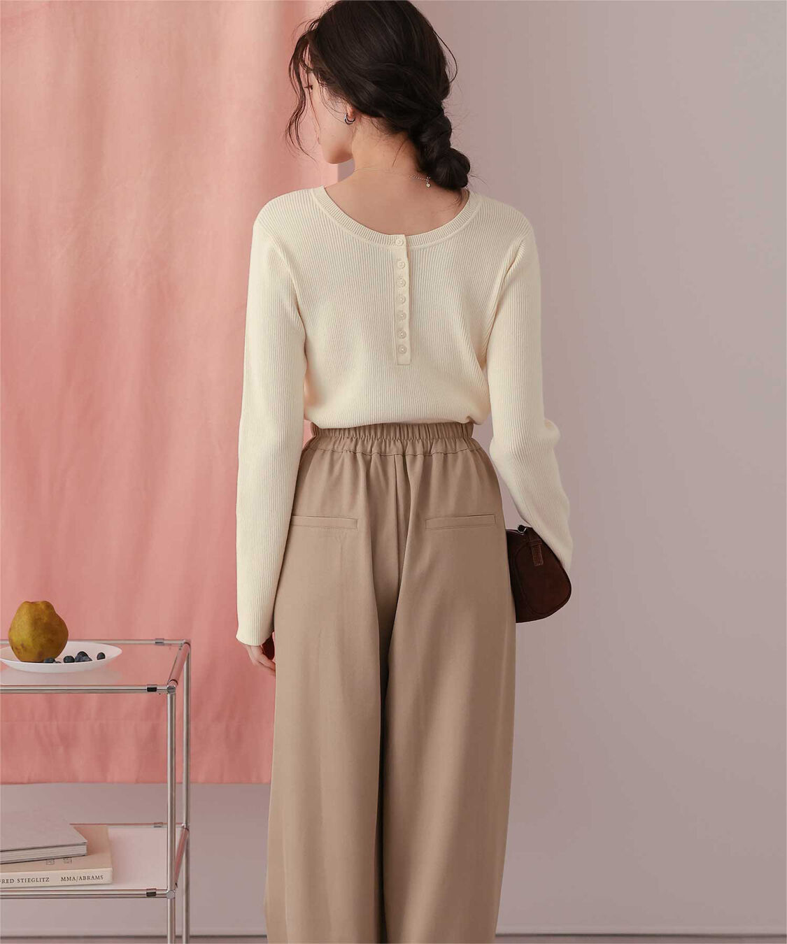 titivate「前後2wayUVケア/抗ピルヘンリーネックリブニット」|ニット・セーター|