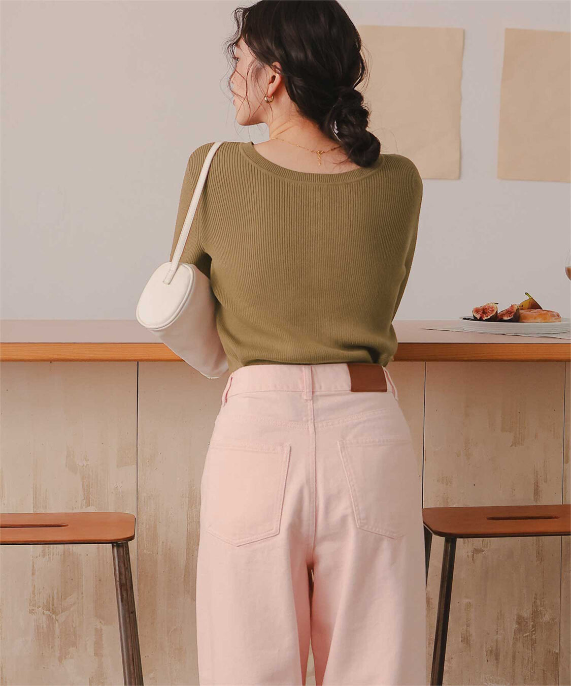 titivate「前後2wayUVケア/抗ピルヘンリーネックリブニット」|ニット・セーター|