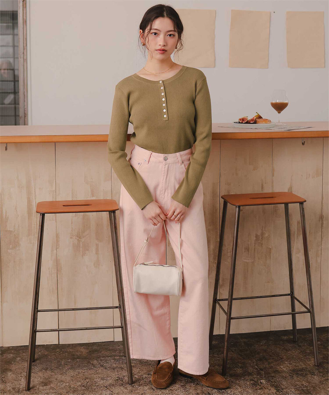 titivate「前後2wayUVケア/抗ピルヘンリーネックリブニット」|ニット・セーター|