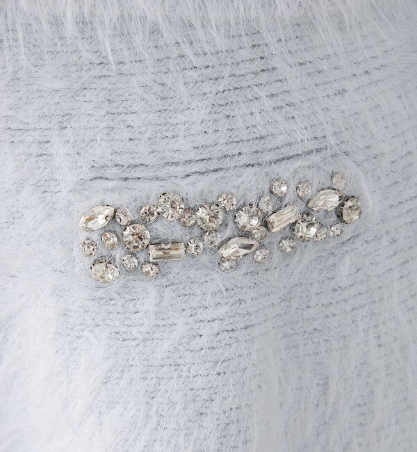  「ビジュー付フェザーニットセットアップ」|ワンピース|