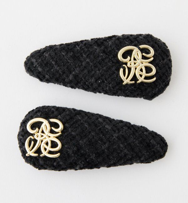  「【Eliane Collection】ツイードヘアピン」|その他|ブラック