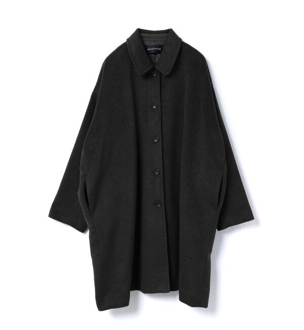 mizuiro ind「mizuiro ind ウールブレンドワイドコート」|その他|ブラック