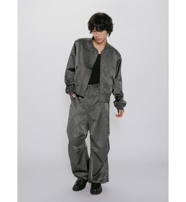 MIDIUMISOLID「MIDIUMISOLID Men&rsquo;s ブリーチサテンMA-1」|テーラードジャケット|