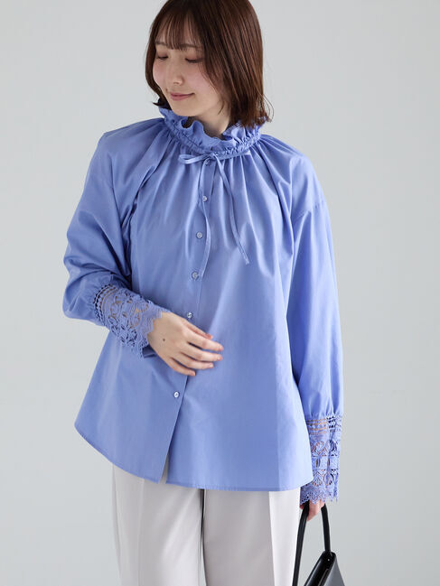 Te chichi「レースカフスブラウス」|シャツ・ブラウス|ブルー