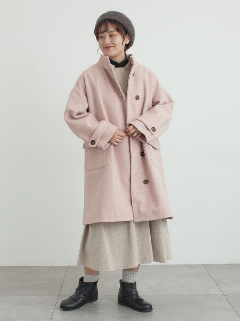 Samansa Mos2「ウールライクスタンドネックコート」|その他|