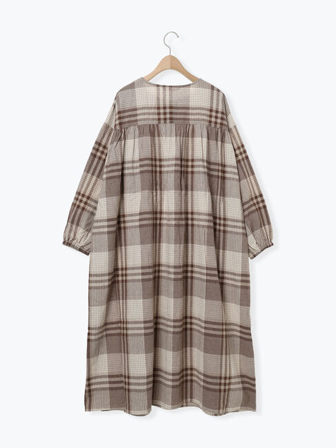 Samansa Mos2「【Cross&times;Linen】ギャザーワンピース」|ワンピース|