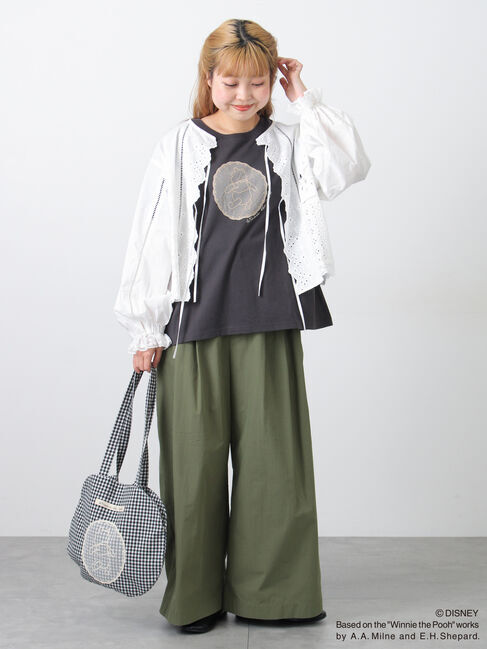 Samansa Mos2「【Disney】くまのプーさんレースモチーフTシャツ」|Tシャツ・カットソー|