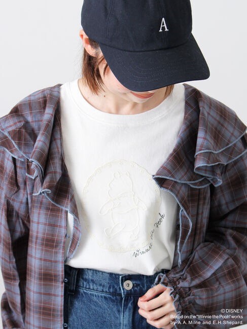 Samansa Mos2「【Disney】くまのプーさんレースモチーフTシャツ」|Tシャツ・カットソー|