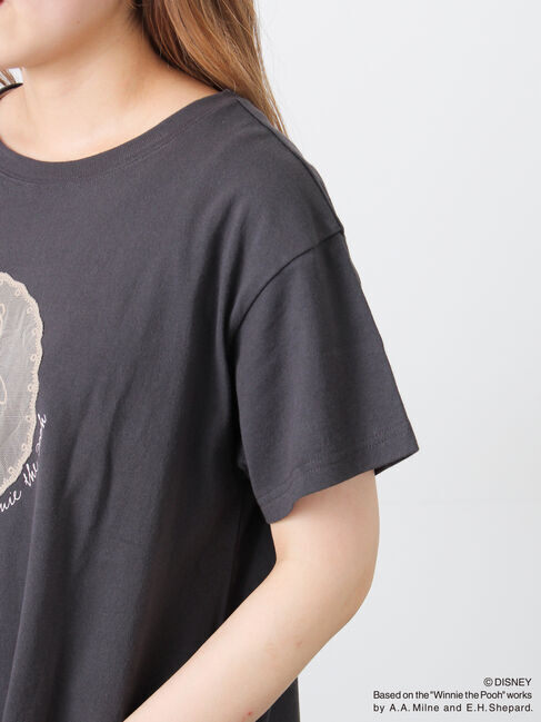 Samansa Mos2「【Disney】くまのプーさんレースモチーフTシャツ」|Tシャツ・カットソー|