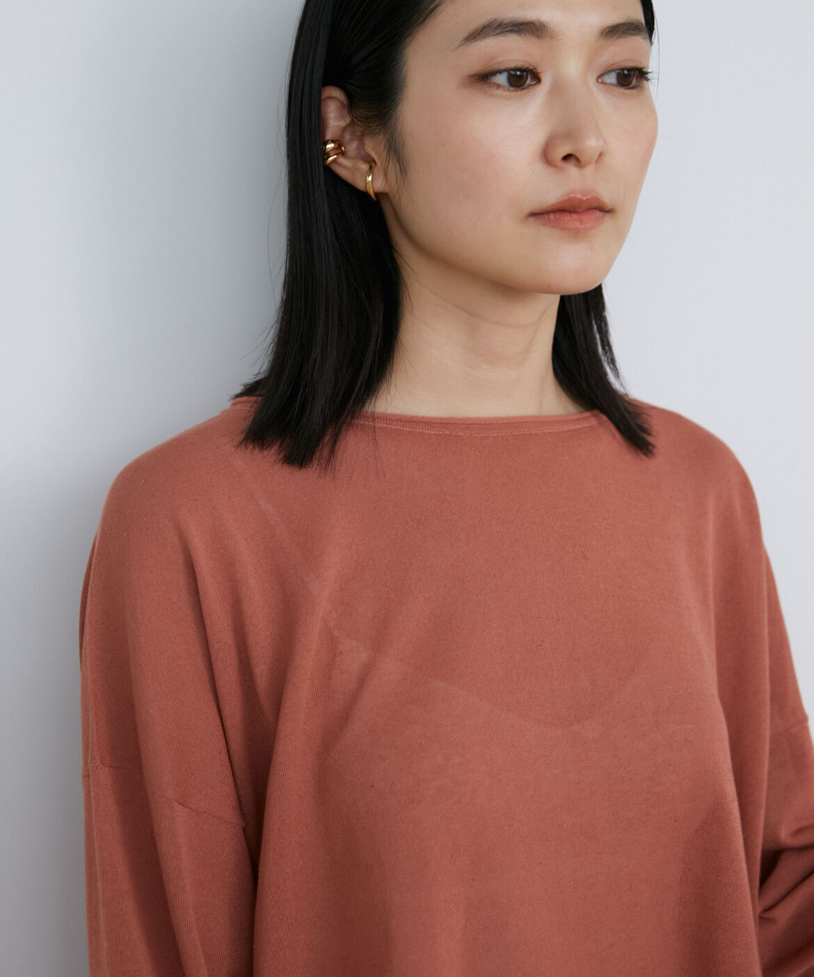 INED「《大きいサイズ》ワイドニットプルオーバー」|ニット・セーター|