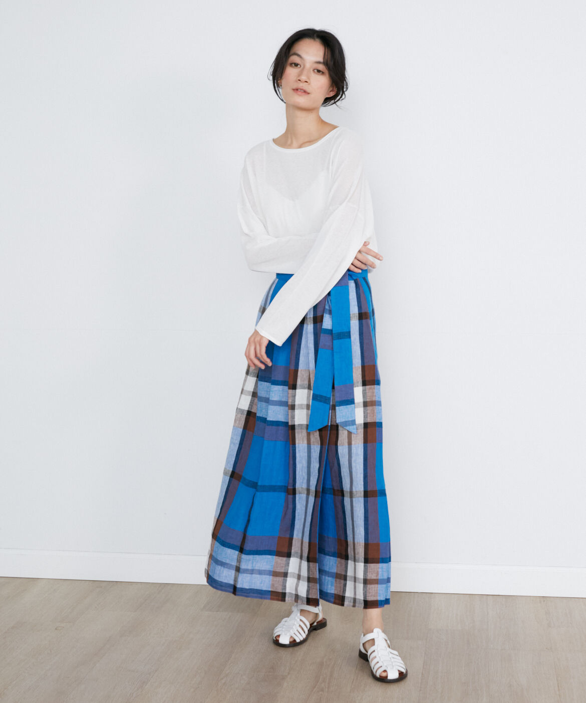 INED「《大きいサイズ》ワイドニットプルオーバー」|ニット・セーター|