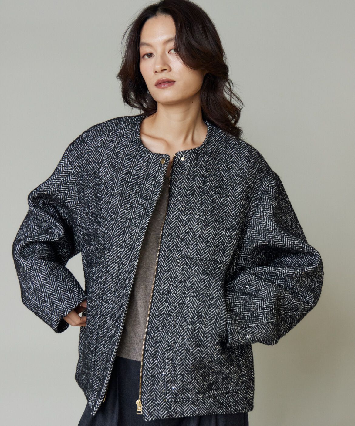 la veille by SUPERIOR CLOSET「ノーカラーブルゾン」|その他|