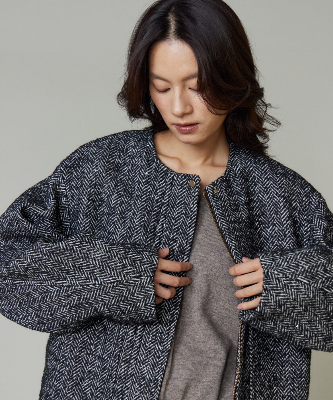 la veille by SUPERIOR CLOSET「ノーカラーブルゾン」|その他|