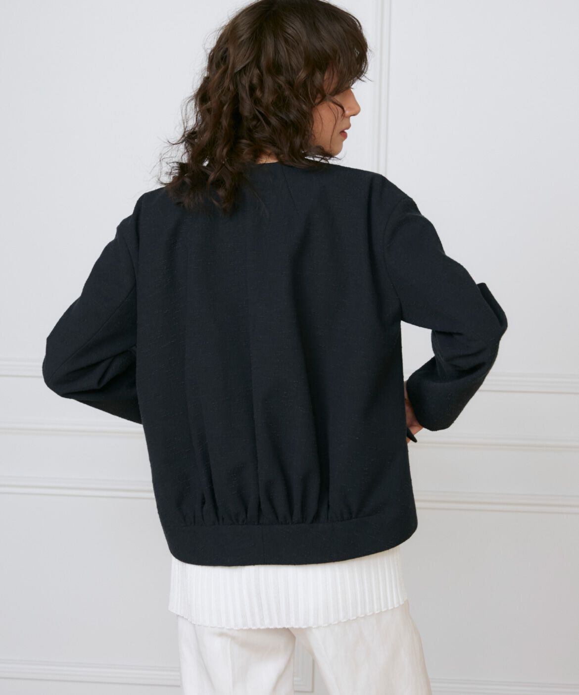 INED「《大きいサイズ》フロントジップブルゾン《la veille by SUPERIOR CLOSET》」|その他|